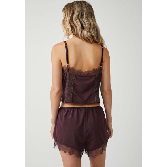 🎉LAST CHANCE🎉 NWT Free People Spice It Up Sleep Set / Plum Jam - Picture 3 of 8
